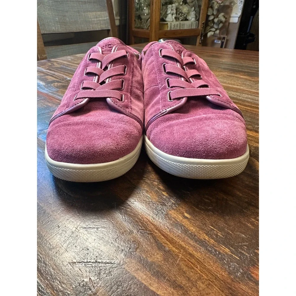 Vionic‎ Jean Suede Sneakers Berry Purple Orthotic Slip On Shoes Womens 11 Wide